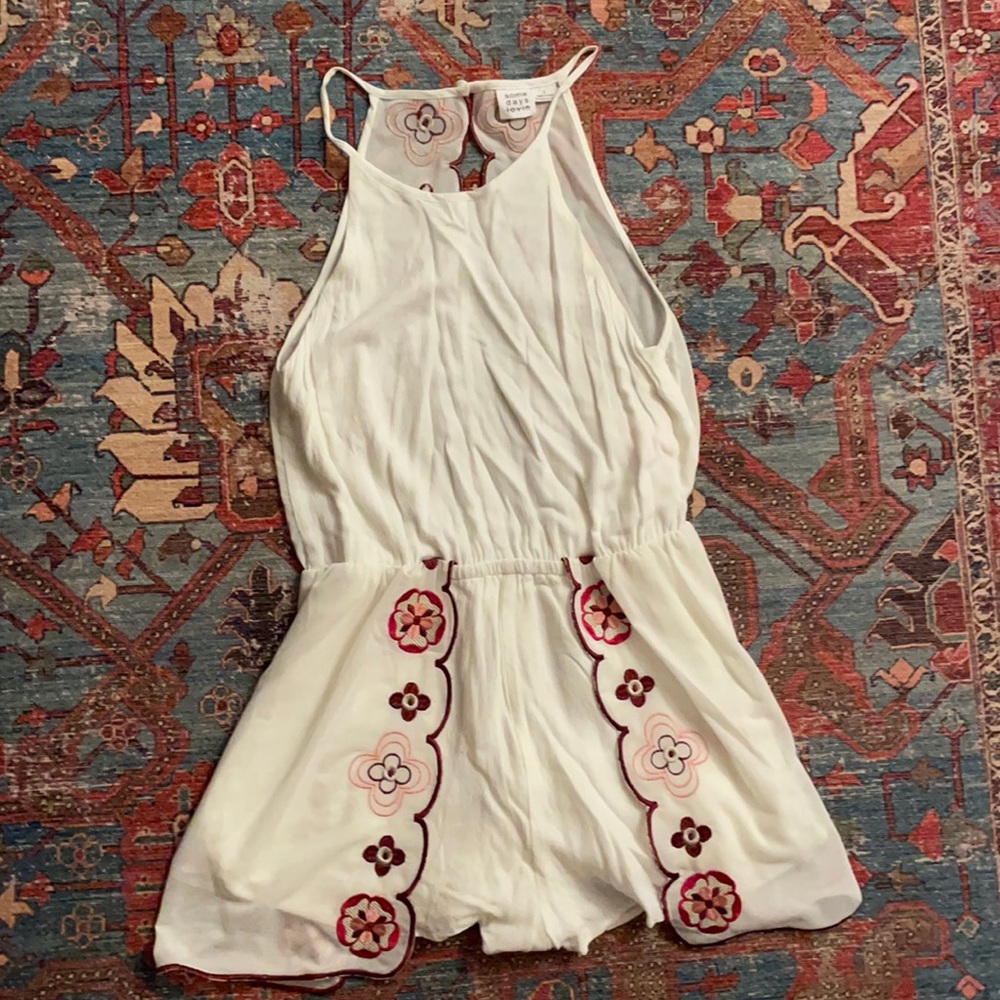 White Some Days Lovin Romper/ Playsuit
